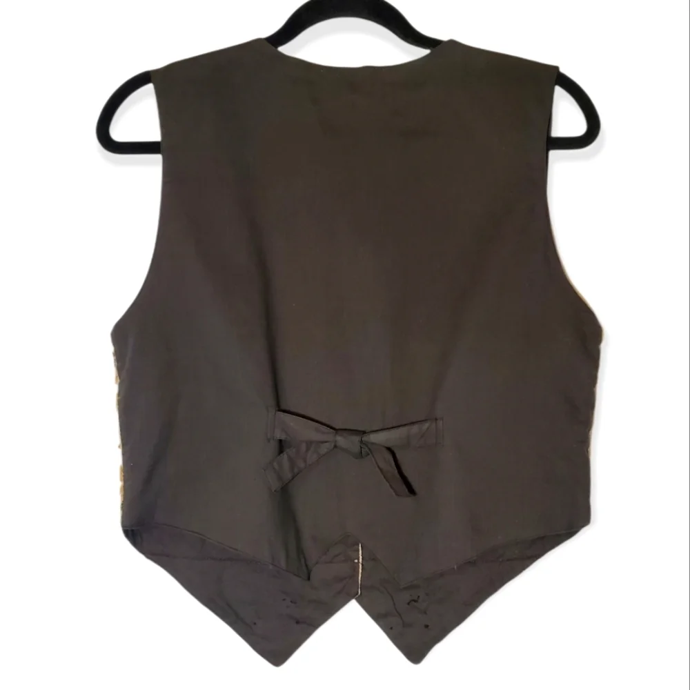 NWT Vintage Deadstock Cotton Natural Embroidered Beaded Embellished Vest - Picture 5 of 8